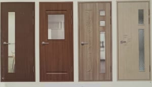 cửa gỗ nhựa composite ô kính