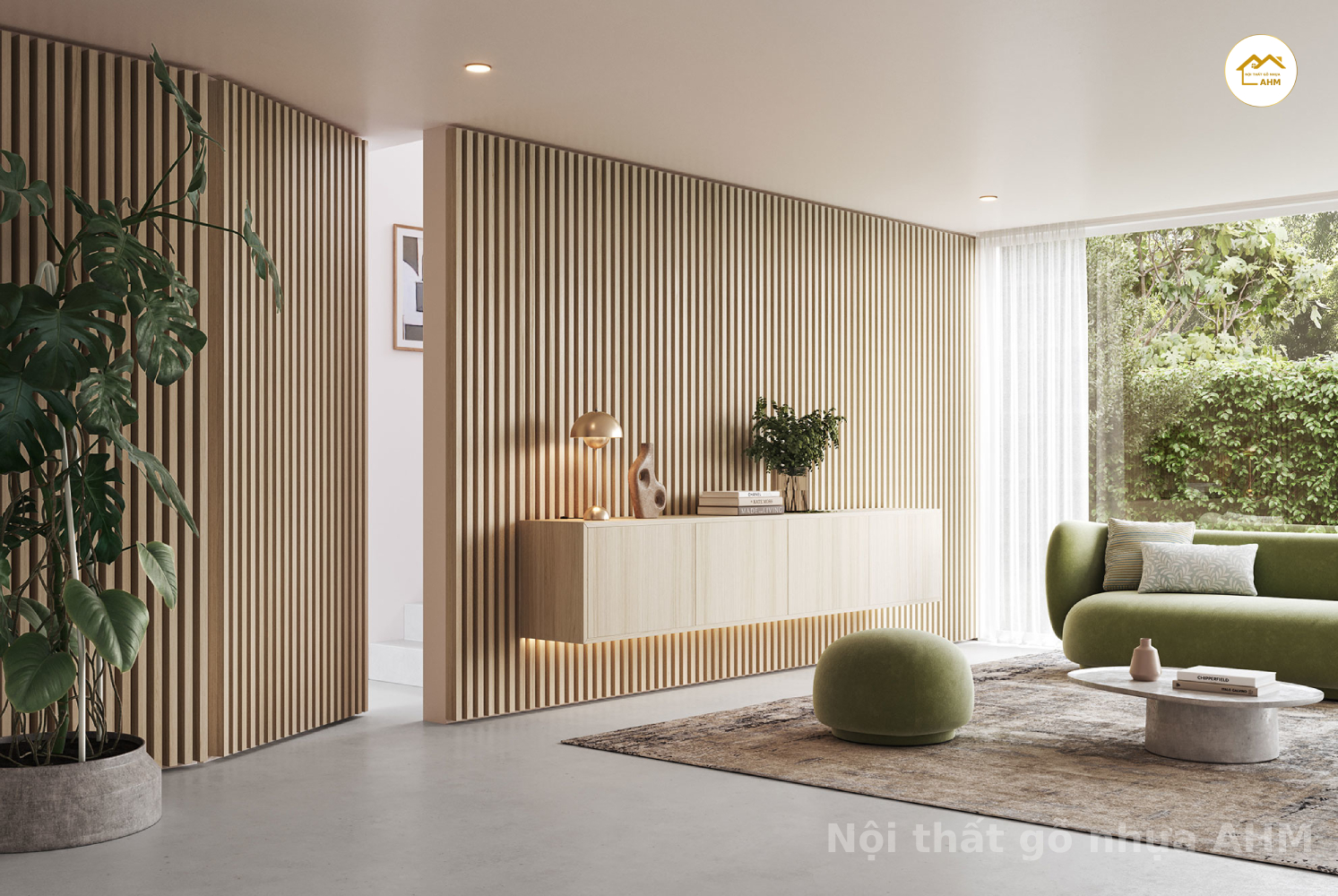 Lam sóng gỗ nhựa AHM – phù thủy đa phong cách cho không gian kiến trúc 2