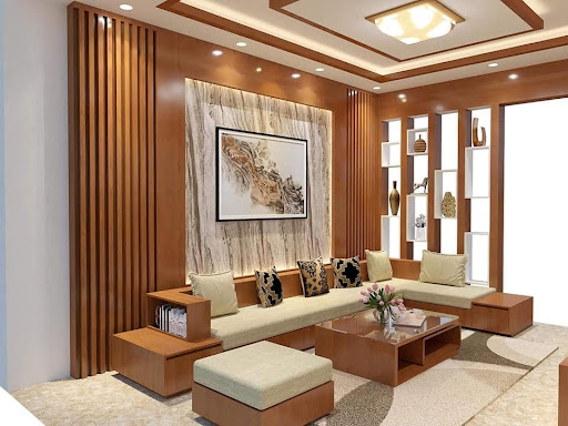 Thi công ốp trần nhị cấp, tam cấp bằng gỗ nhựa composite – Đẳng cấp cùng đội thi công AHM 1